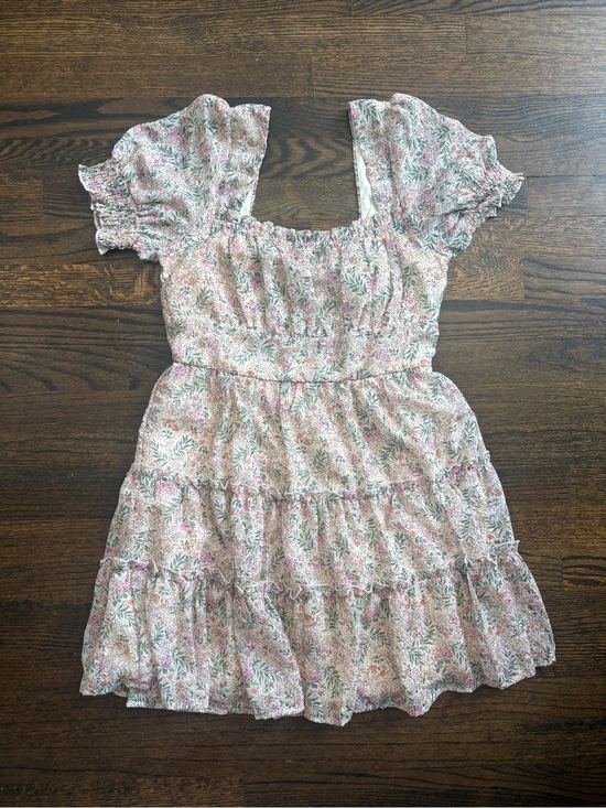 Altar'd State Dresses & Skirts - Altar'd State Pink Floral Smocked Tiered Dress